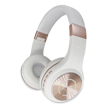 Morpheus 360® Serenity Stereo Wireless Headphones With Microphone, White With Rose Gold Accents freeshipping - TVN Wholesale